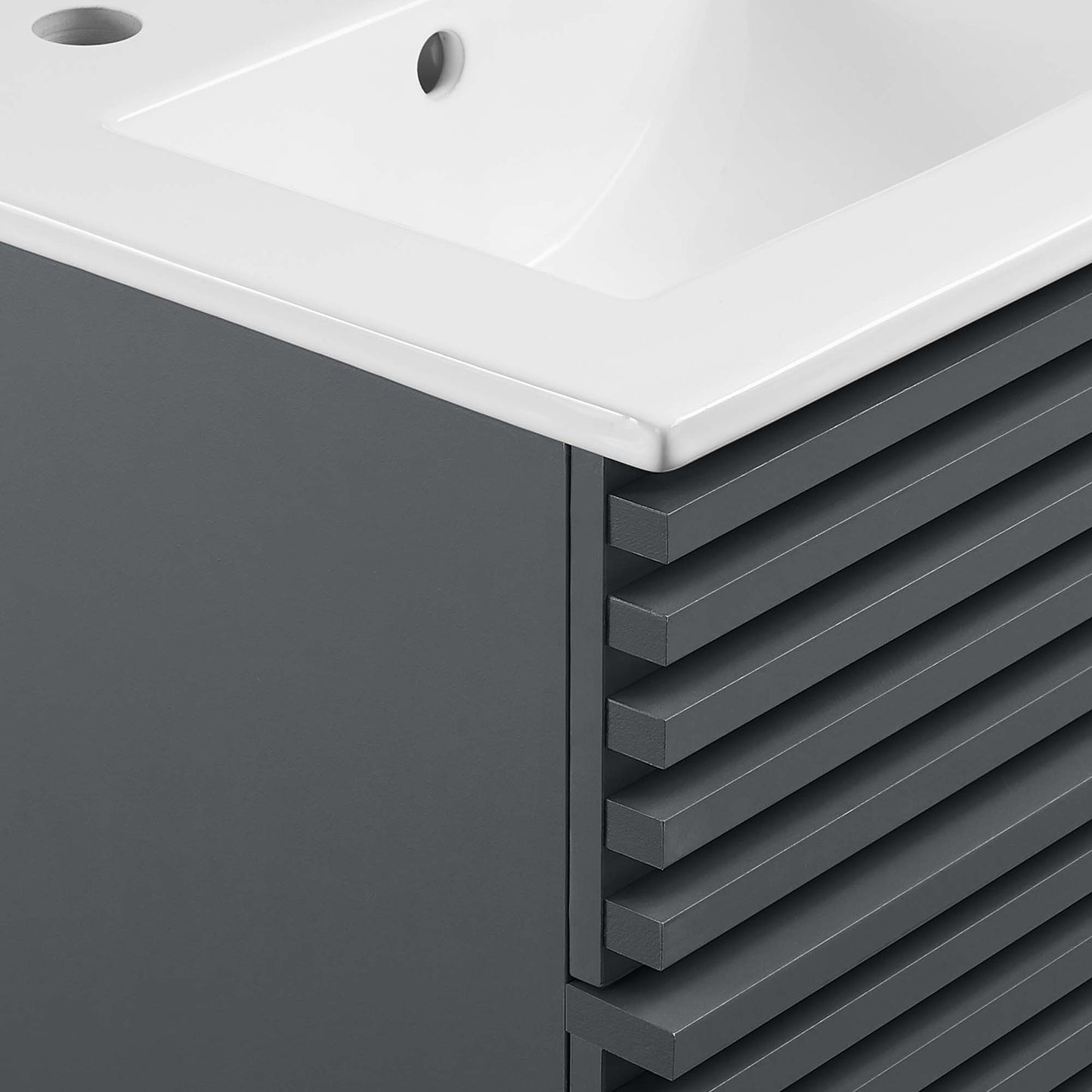 Modway Outlet Render 18" Wall-Mount Bathroom Vanity by Modway Bathroom Furniture Gray White - EEI-5419-GRY-WHI