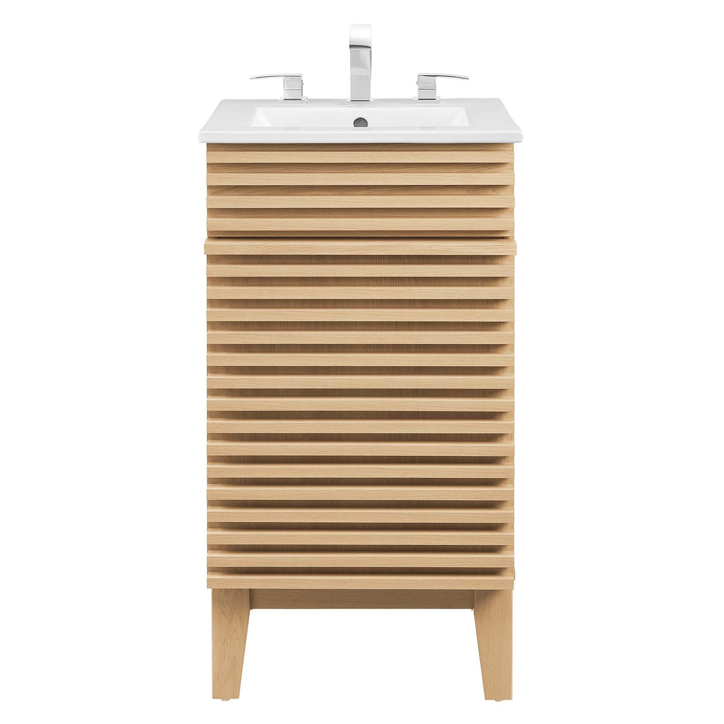 Modway - Render 18" Bathroom Vanity Cabinet by Modway Bathroom Vanities White - EEI-5420-OAK-WHI