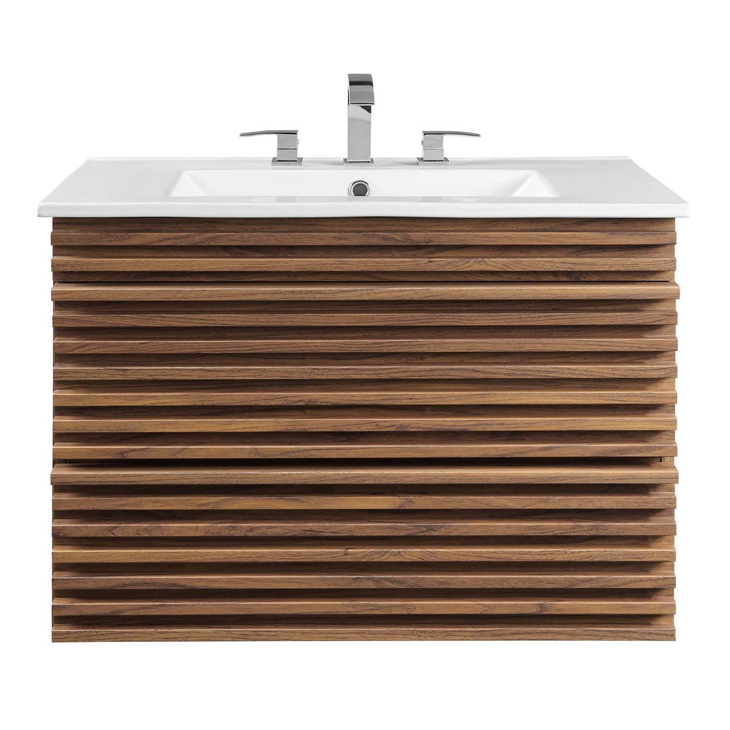 Modway - Render 30" Wall-Mount Bathroom Vanity by Modway Bathroom Vanities Brown - EEI-5421-WAL-WHI