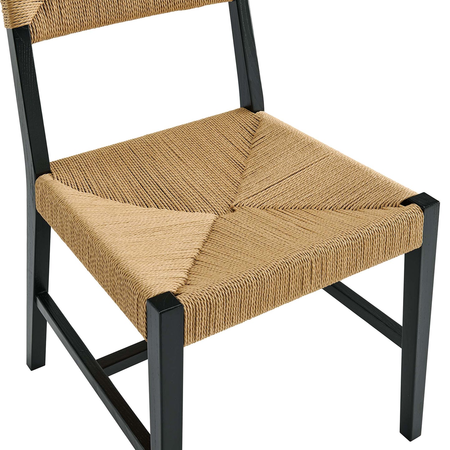 Modway - Bodie Wood Dining Chair by Modway Bar and Dining Dining Chairs White - EEI-5489-BLK-NAT