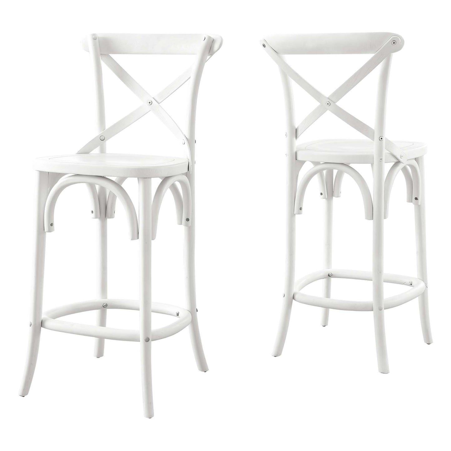 Modway - Gear Counter Stool by Modway Bar and Dining Bar and Counter Stools White - EEI-5562-WHI