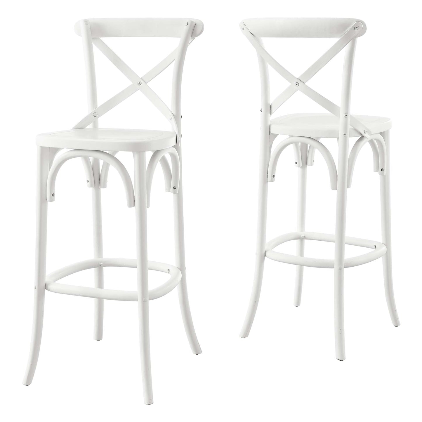 Modway - Gear Bar Stool by Modway Bar and Dining Bar and Counter Stools White - EEI-5563-WHI