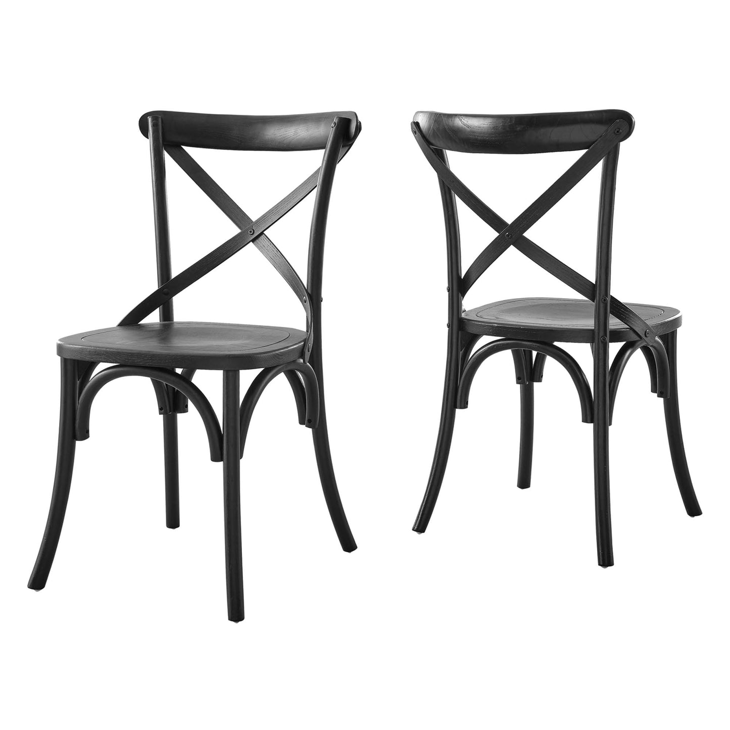 Modway - Gear Dining Side Chair by Modway Bar and Dining Dining Chairs Black - EEI-5564-BLK