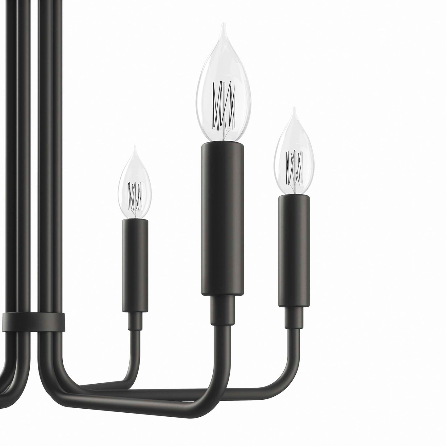 Modway Outlet Rekindle 6-Light Chandelier by Modway Lighting Lighting Black - EEI-5637-BLK