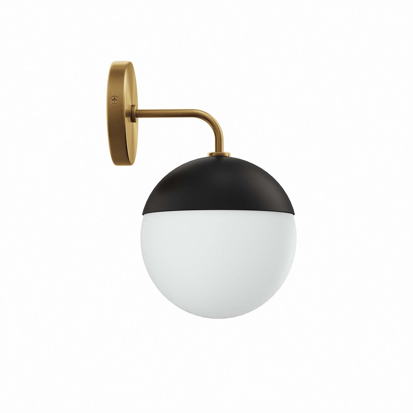 Modway Outlet Stellar 1-Light Wall Sconce by Modway Lighting Lighting Opal Satin Brass - EEI-5655-OPA-SBR