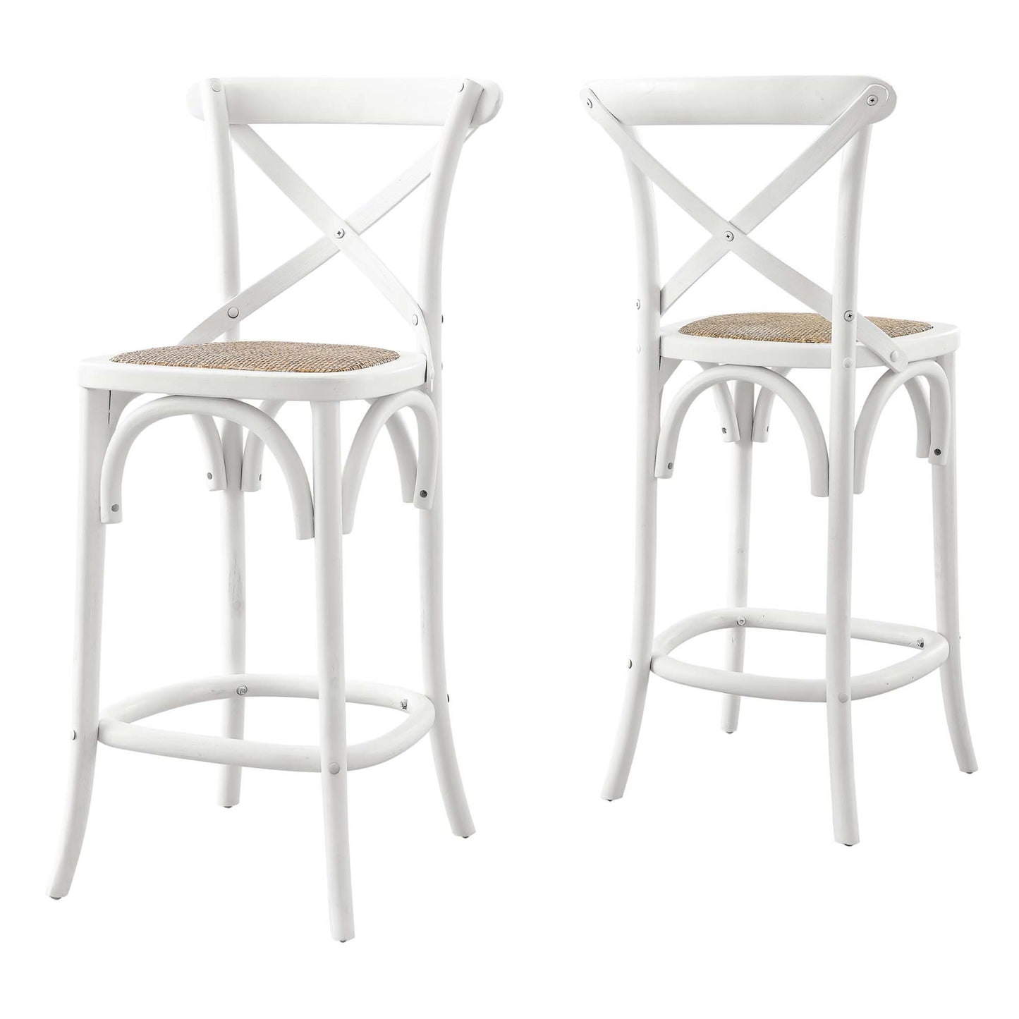 Modway - Gear Counter Stool by Modway Bar and Dining Bar and Counter Stools White - EEI-5667-WHI