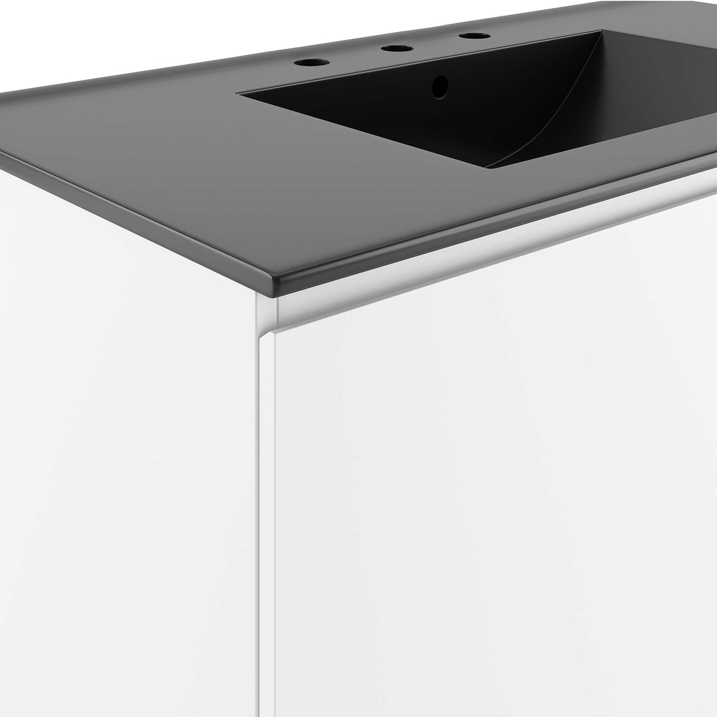 Modway Outlet Bryn 36" Wall-Mount Bathroom Vanity by Modway Bathroom Furniture White Black - EEI-5779-WHI-BLK