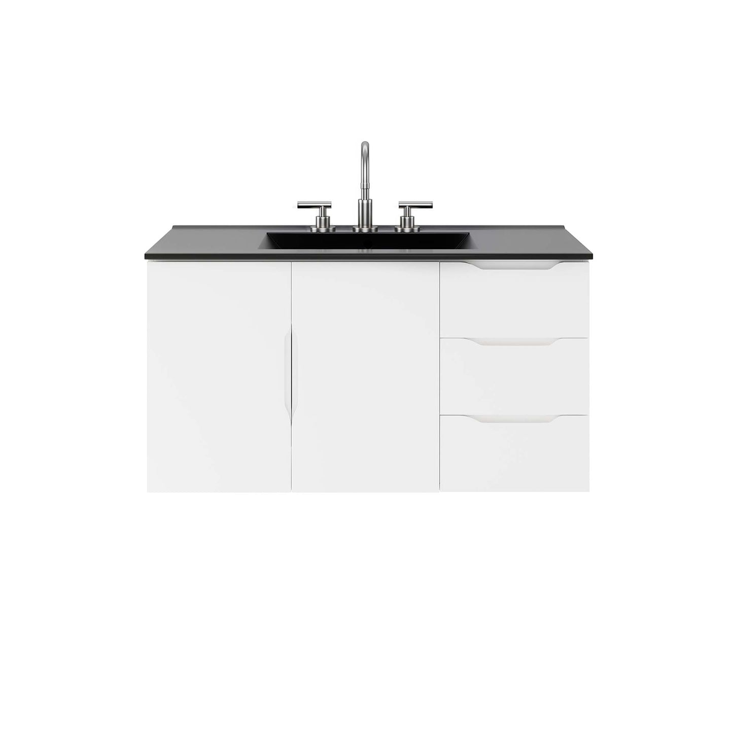 Modway - Vitality 36" Bathroom Vanity by Modway Bathroom Vanities Black - EEI-5783-WHI-BLK