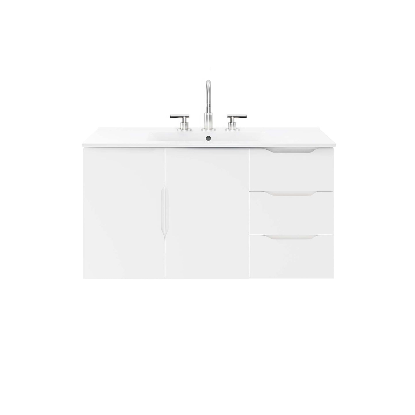 Modway - Vitality 36" Bathroom Vanity by Modway Bathroom Vanities White - EEI-5783-WHI-WHI