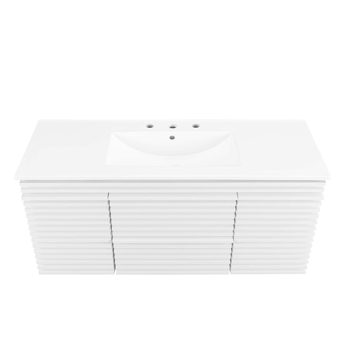 Modway Outlet Render 48" Wall-Mount Bathroom Vanity by Modway Bathroom Furniture White White - EEI-5801-WHI-WHI