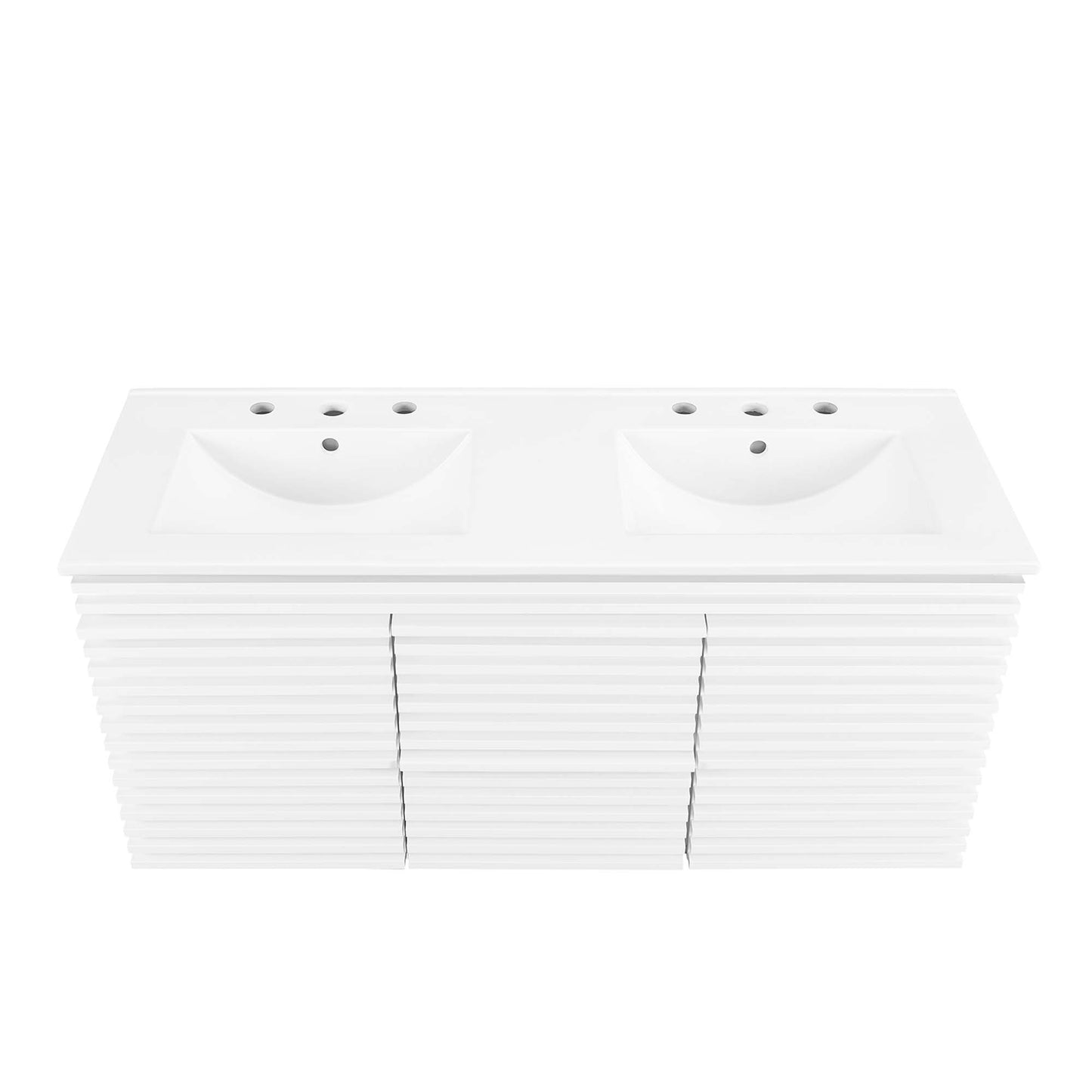 Modway Outlet Render 48" Wall-Mount Bathroom Vanity by Modway Bathroom Furniture White White - EEI-5802-WHI-WHI