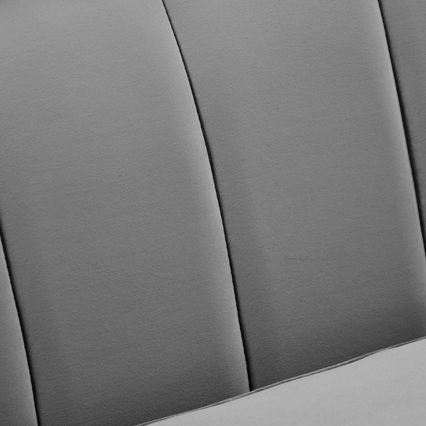 Modway Outlet Cheshire Channel Tufted Performance Velvet Sofa by Modway Living Room Furniture Gray - EEI-5874-GRY