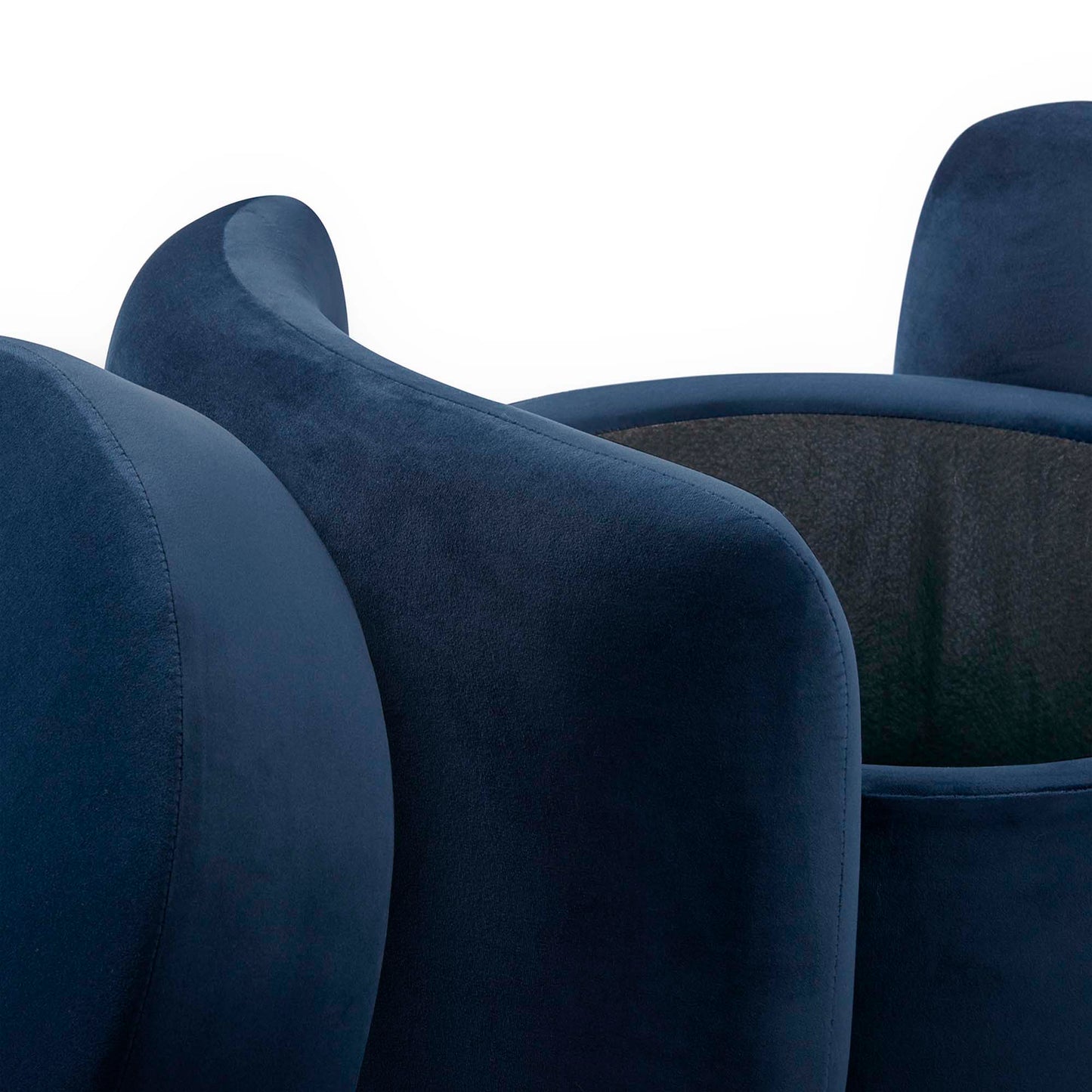 Modway Outlet Nebula Upholstered Performance Velvet Ottoman by Modway Living Room Furniture Midnight Blue - EEI-6055-MID