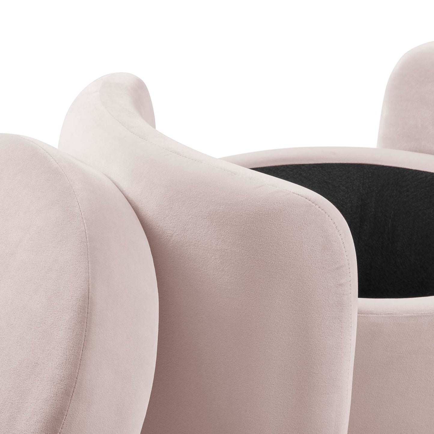 Modway Outlet Nebula Upholstered Performance Velvet Ottoman by Modway Living Room Furniture Pink - EEI-6055-PNK