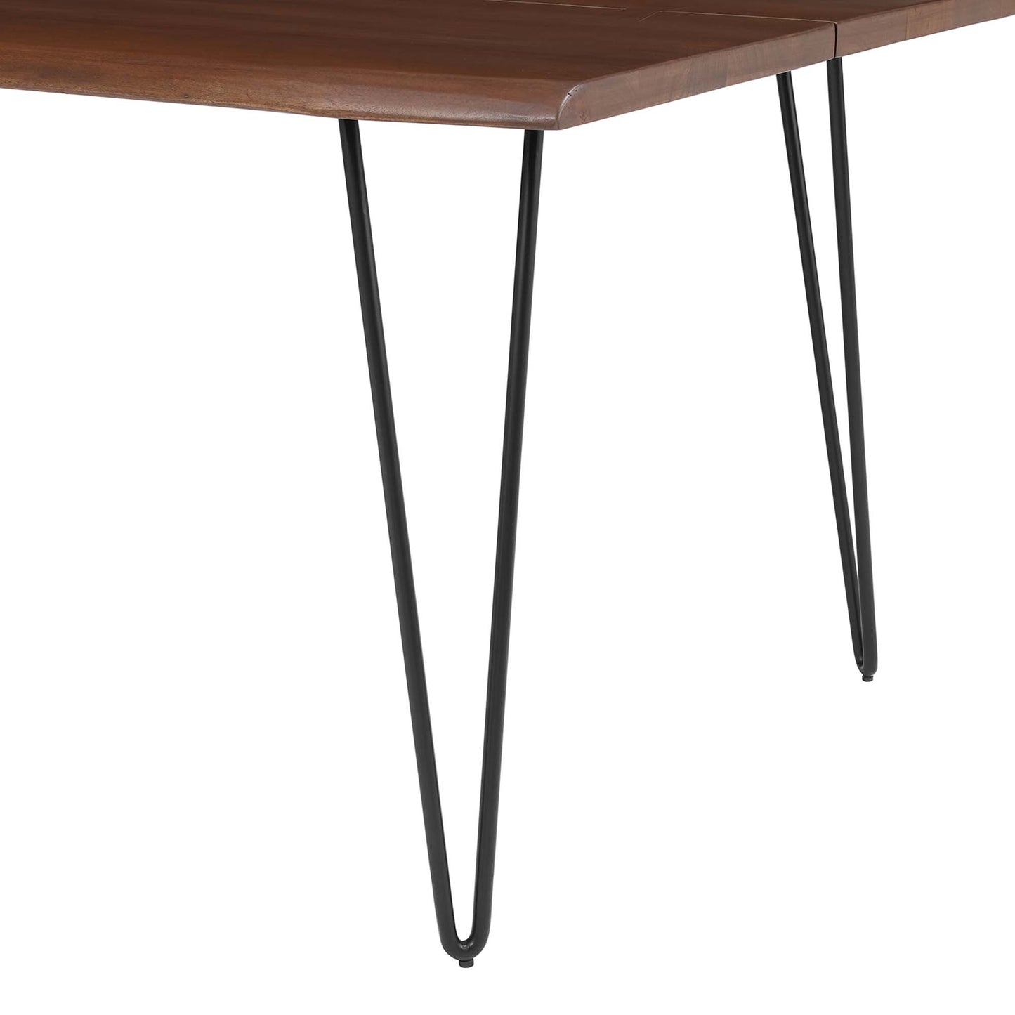 Modway - Ardor 74" Live Edge Acacia Wood Acacia Wood Dining Table by Modway Bar and Dining Bar and Dining Tables Brown - EEI-6070-BLK-WAL