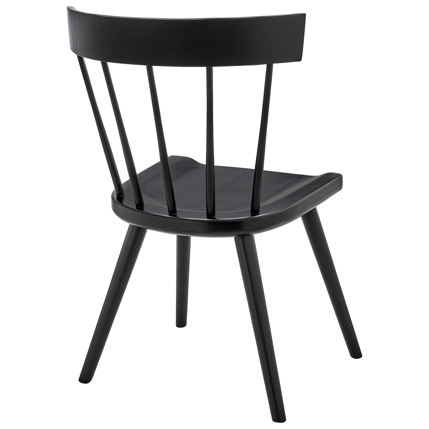 Modway - Sutter Wood Dining Side Chair Set of 2 by Modway Bar and Dining Dining Chairs Black - EEI-6082-BLK