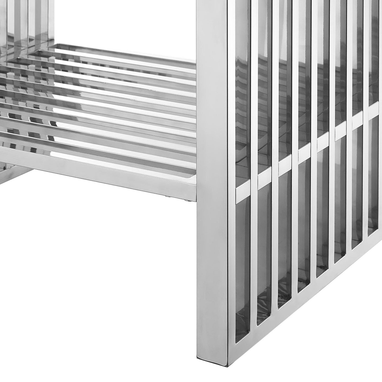 Modway - Gridiron 24" Bathroom Vanity by Modway Bathroom Vanities Silver - EEI-6103-WHI-SLV