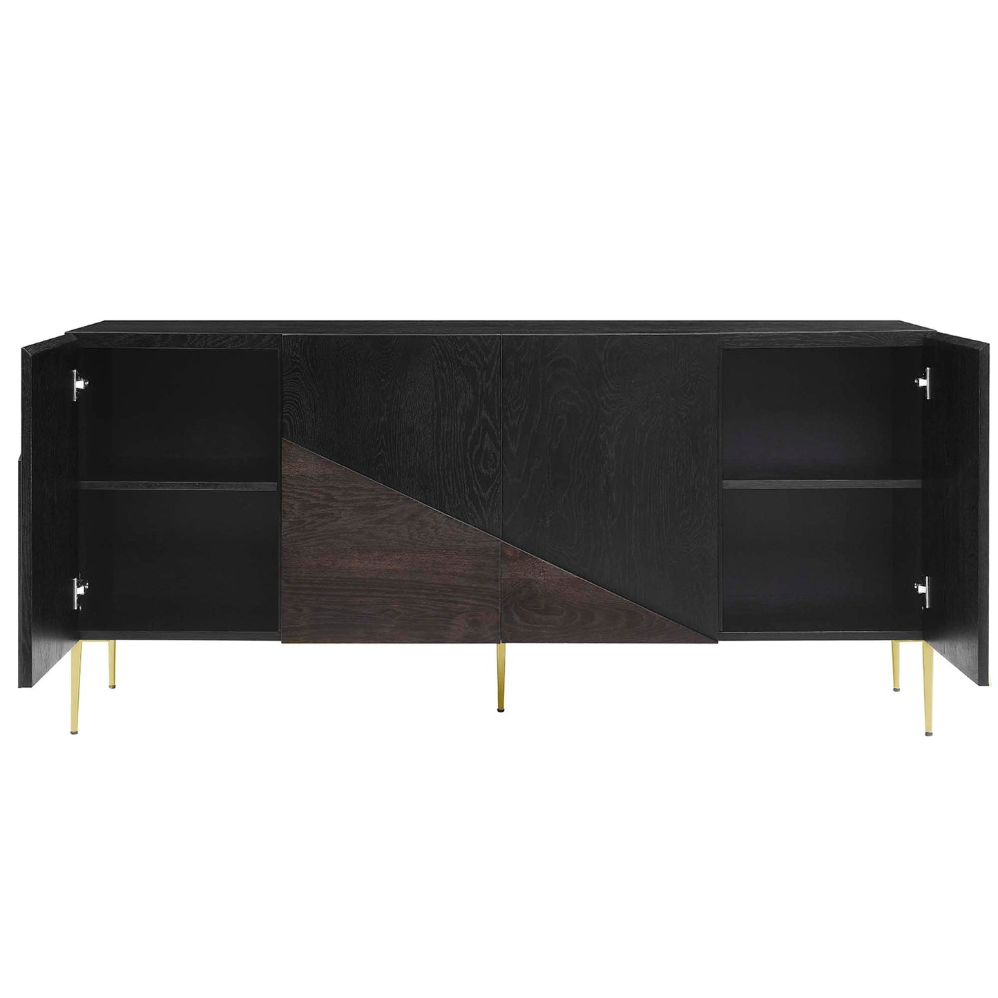 Modway Outlet Alchemist Storage Cabinet Sideboard by Modway Living Room Furniture Black Gold - EEI-6147-BLK-GLD