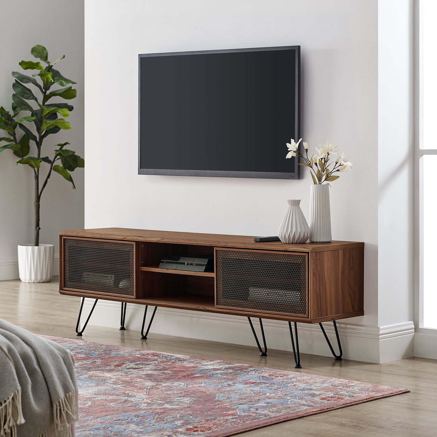 Modway - Nomad 59" TV Stand by Modway Living Room Decor Brown - EEI-6203-WAL