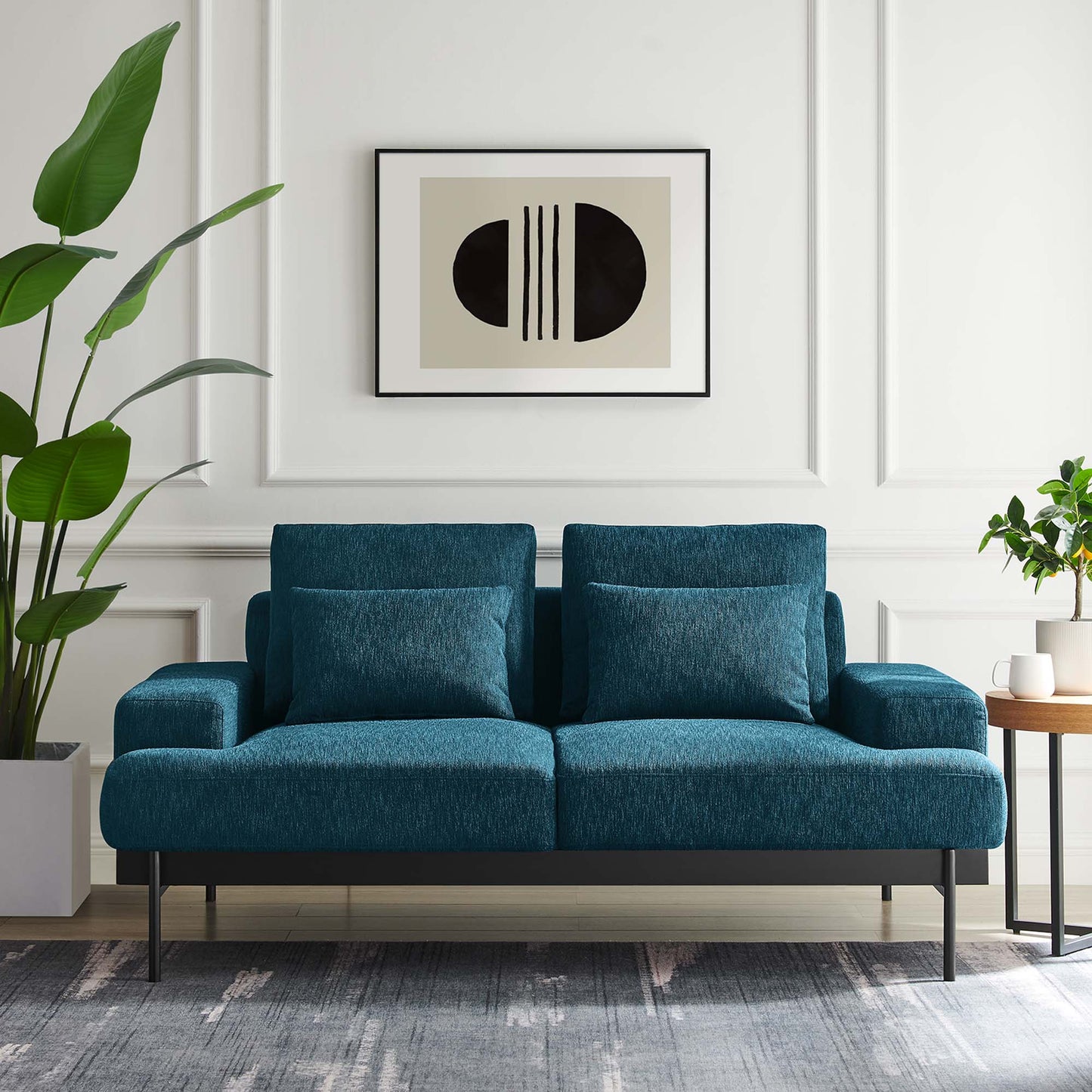 Modway Outlet Proximity Upholstered Fabric Loveseat by Modway Living Room Furniture Azure - EEI-6215-AZU