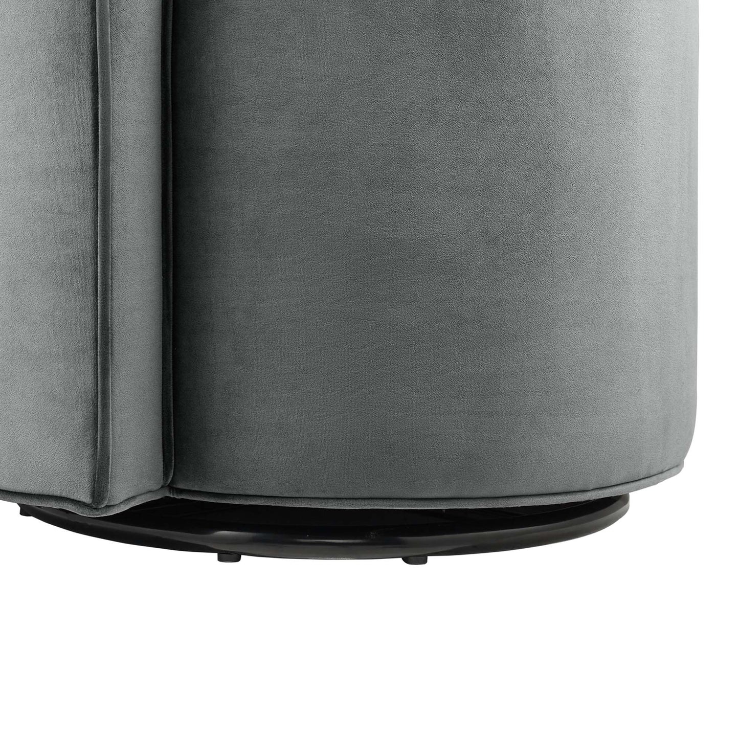 Modway - Della Performance Velvet Fabric Swivel Chair by Modway Living Room Sofas and Armchairs Gray - EEI-6222-GRY