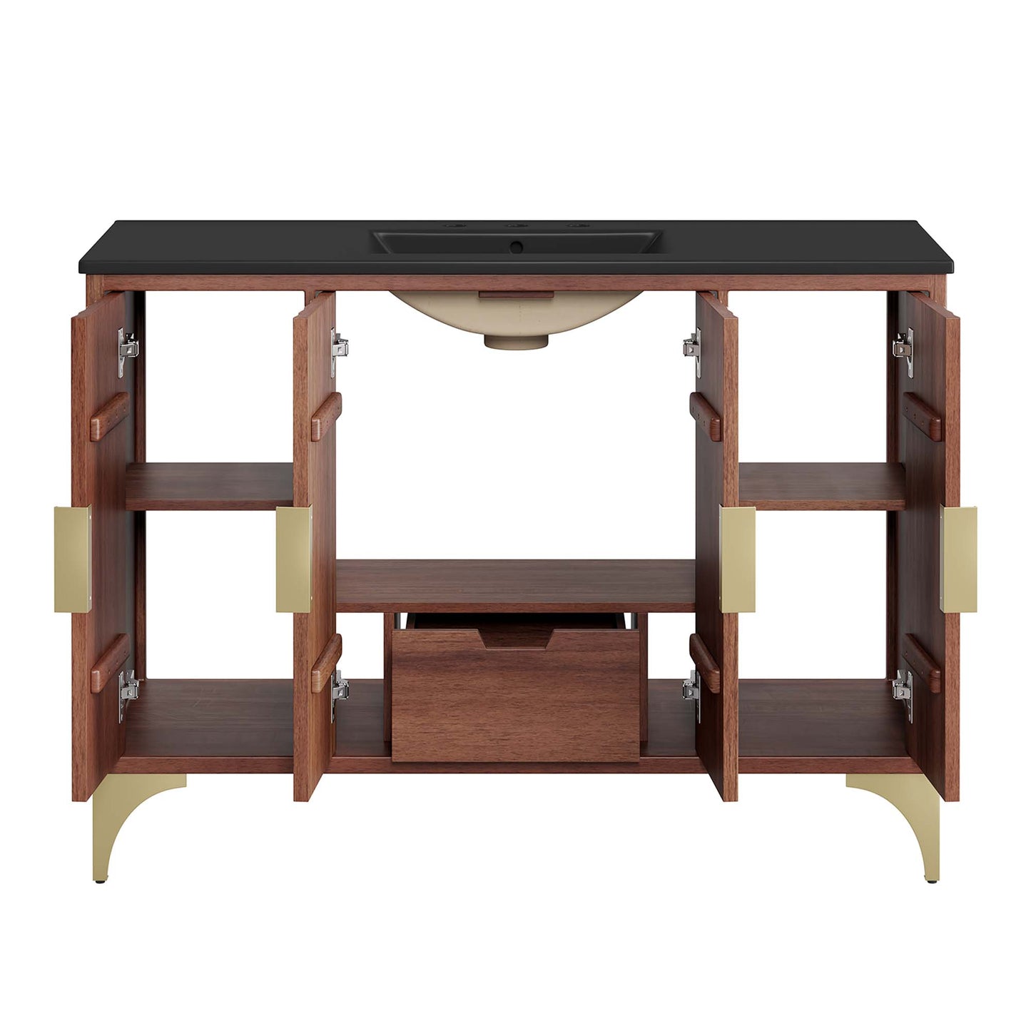 Modway - Daylight 48" Bathroom Vanity by Modway Bathroom Vanities Brown - EEI-6304-BLK-WAL