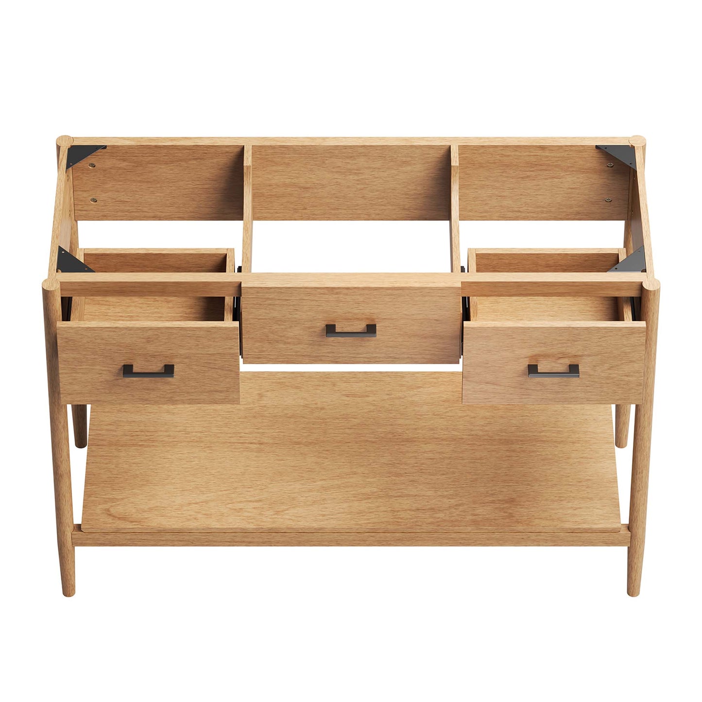 Modway - Zaire 48? Single Sink Compatible Bathroom Vanity Cabinet (Sink Basin Not Included) by Modway Bathroom Vanities Brown - EEI-6355-NAT