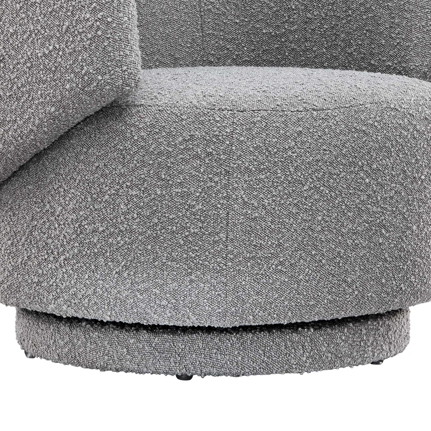 Modway - Celestia Boucle Fabric Swivel Chair by Modway Living Room Sofas and Armchairs Gray - EEI-6357-LGR