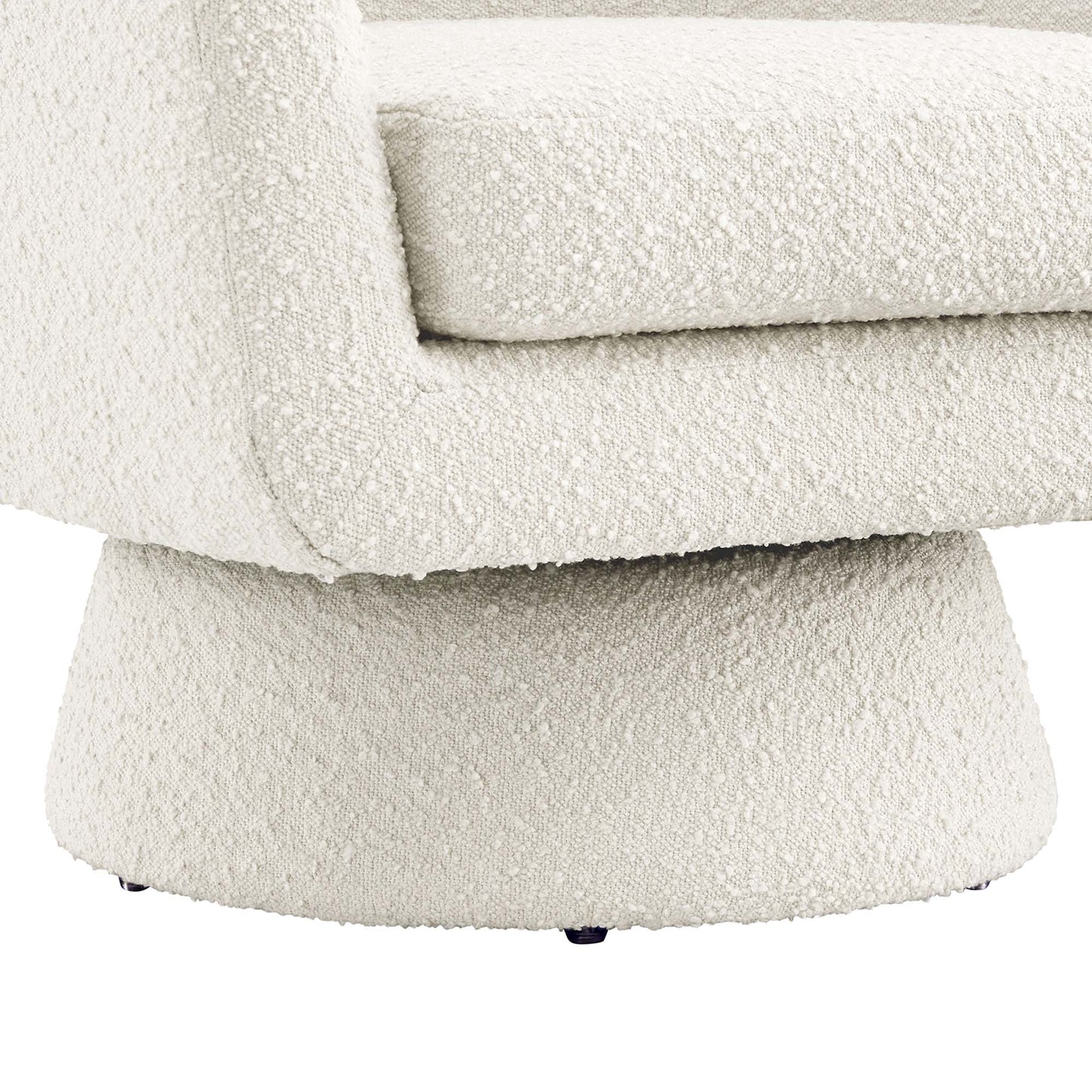 Modway - Astral Boucle Fabric Swivel Chair by Modway Living Room Sofas and Armchairs White - EEI-6359-IVO
