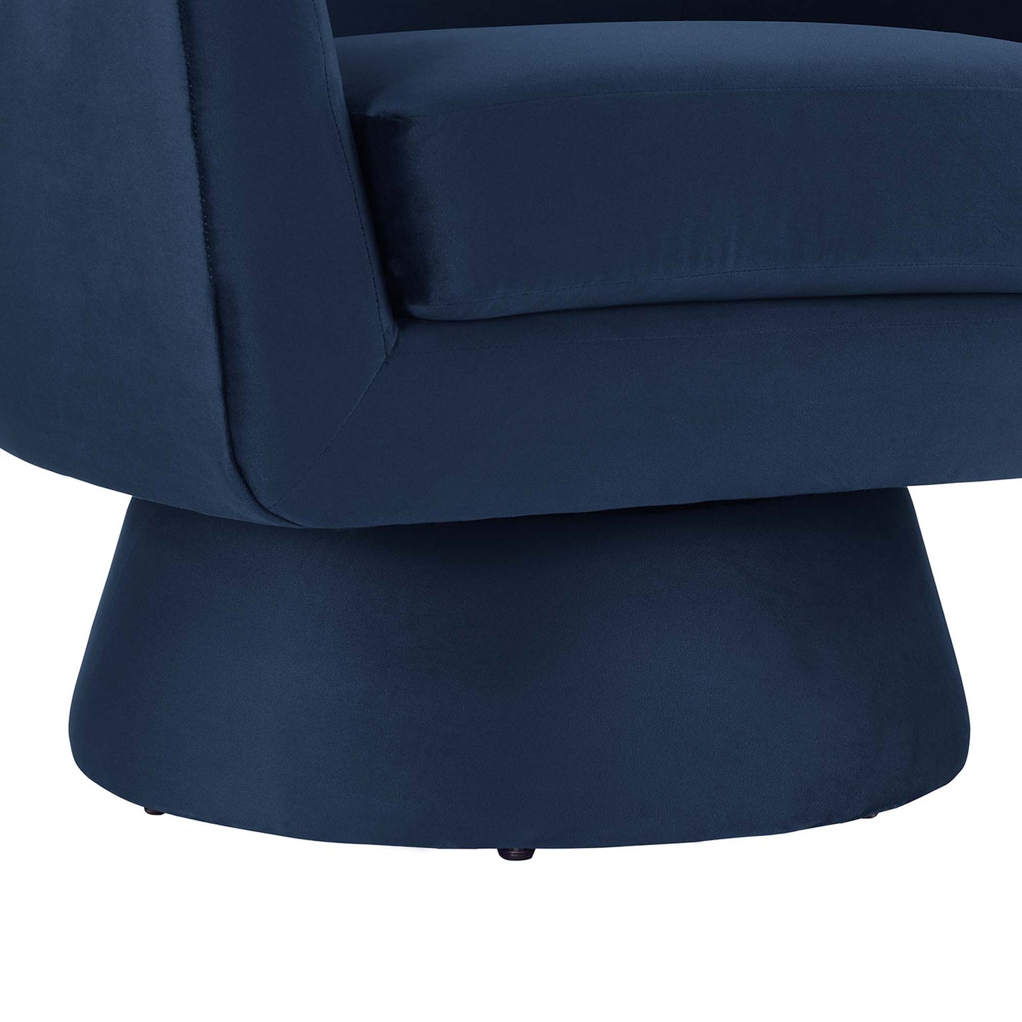 Modway - Astral Performance Velvet Fabric and Wood Swivel Chair by Modway Living Room Sofas and Armchairs Blue - EEI-6360-MID