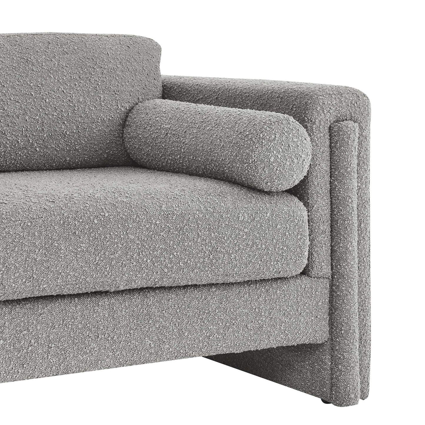Modway Outlet Visible Boucle Fabric Loveseat by Modway Living Room Furniture Light Gray - EEI-6376-LGR