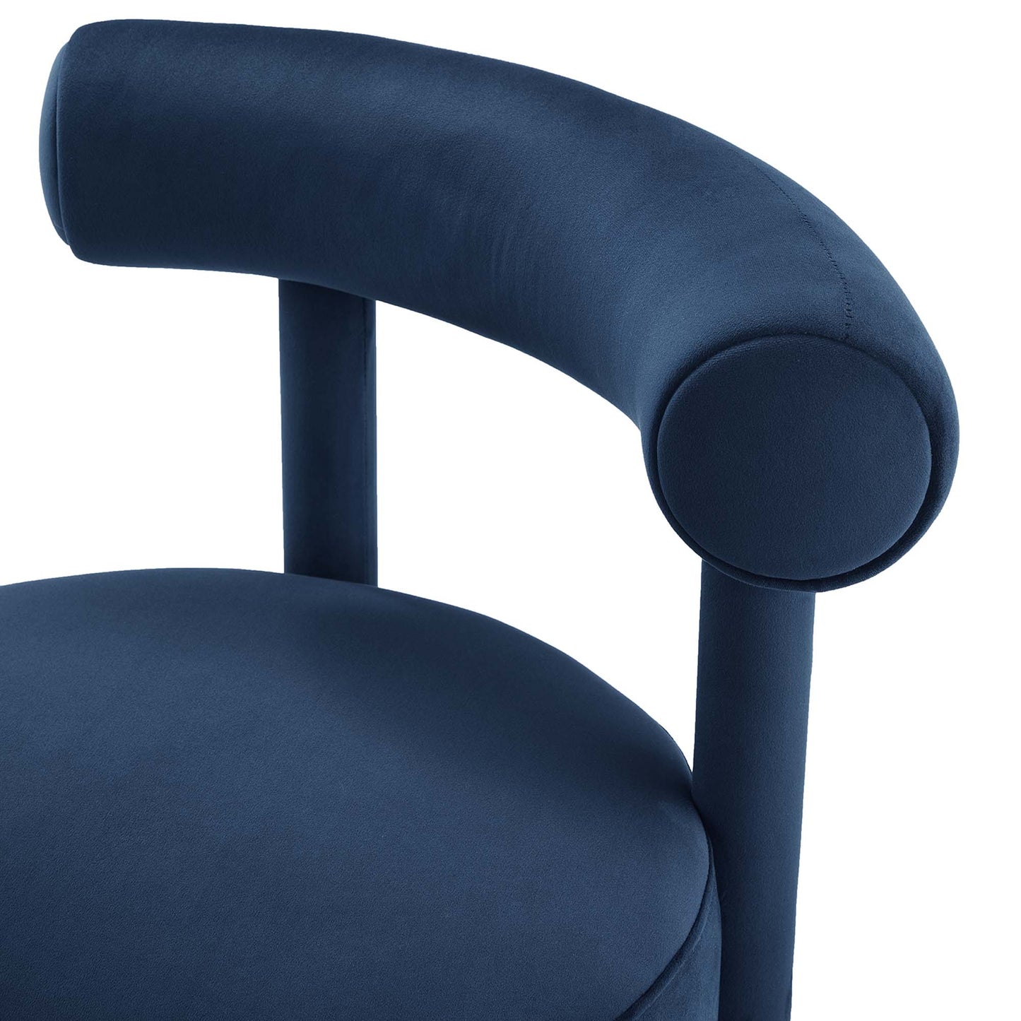Modway - Toulouse Performance Velvet Dining Chair by Modway Bar and Dining Dining Chairs Blue - EEI-6388-MID