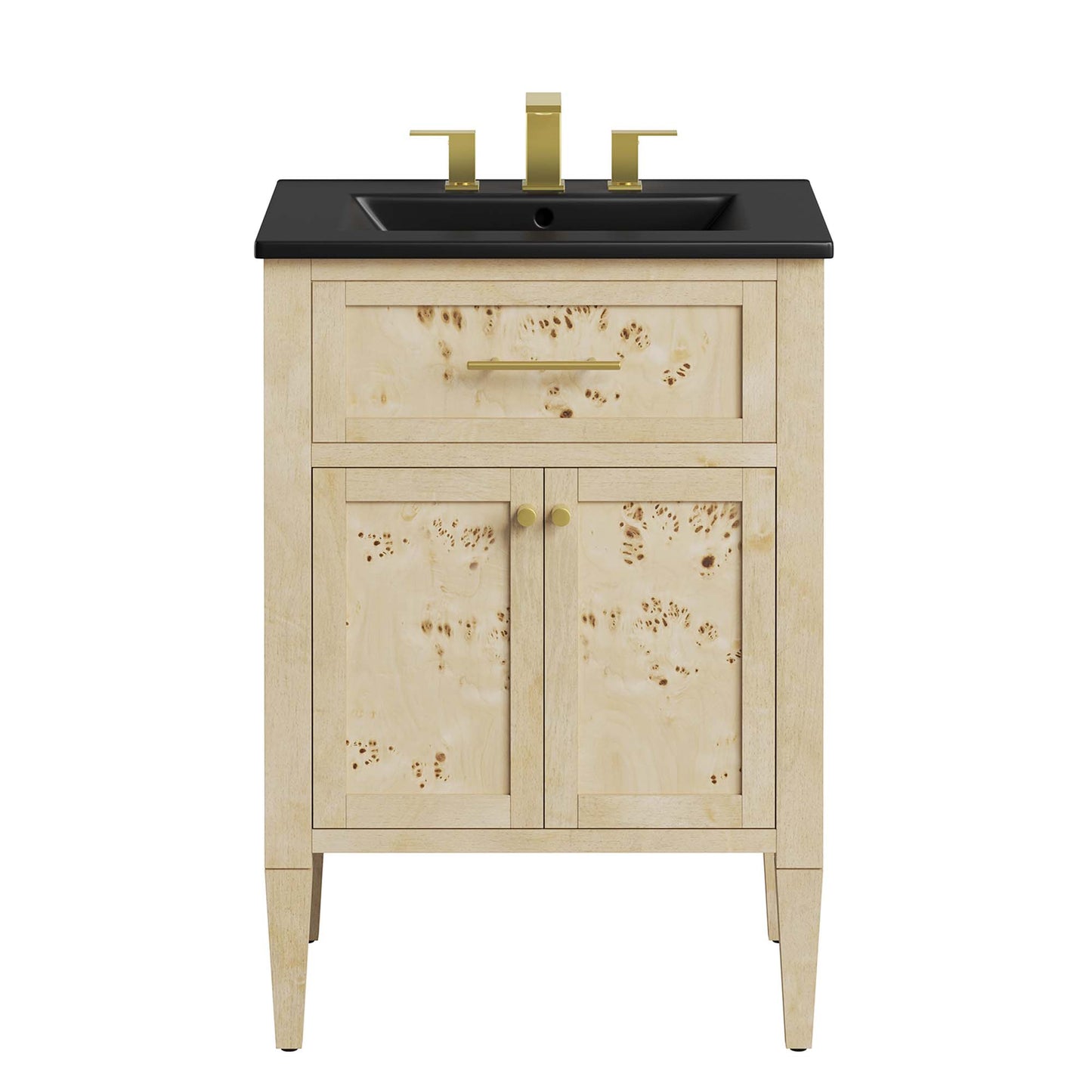 Modway - Elysian 24" Wood Bathroom Vanity by Modway Bathroom Vanities Oatmeal - EEI-6441-BLK-BUR
