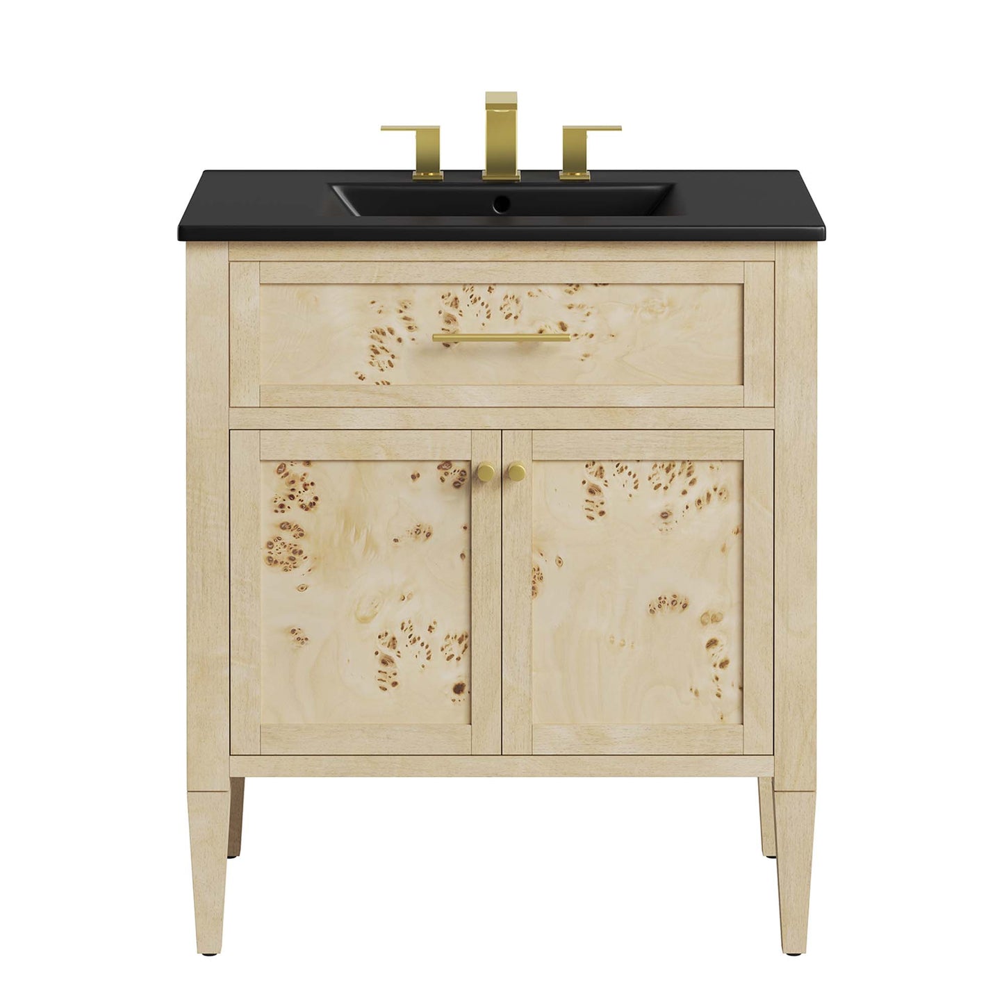 Modway - Elysian 30" Wood Bathroom Vanity by Modway Bathroom Vanities Oatmeal - EEI-6445-BLK-BUR