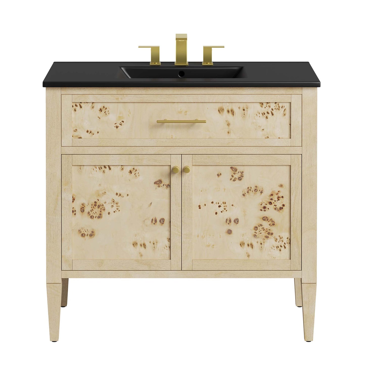 Modway Outlet Elysian 36" Wood Bathroom Vanity by Modway Bathroom Furniture Black Burl - EEI-6449-BLK-BUR