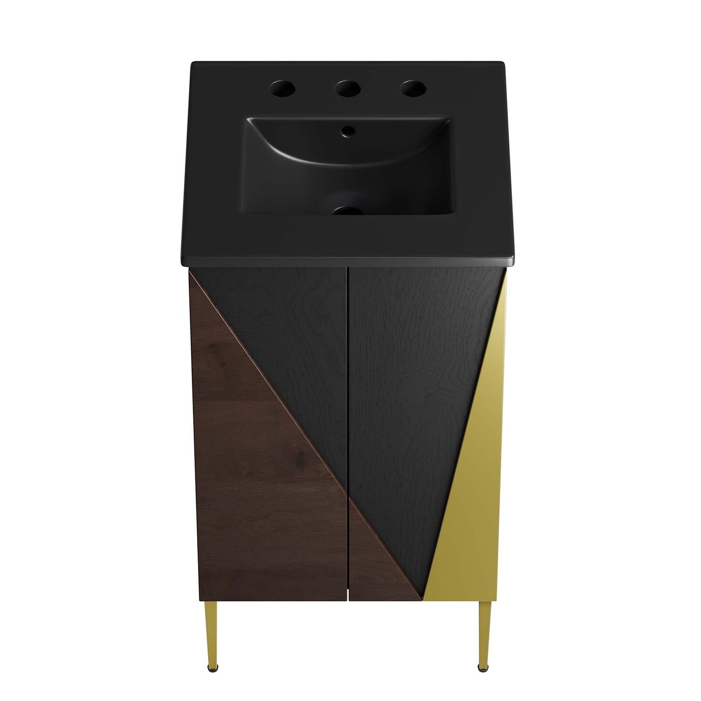 Modway Outlet Alchemist 18" Bathroom Vanity by Modway Bathroom Furniture Black Black - EEI-6459-BLK-BLK