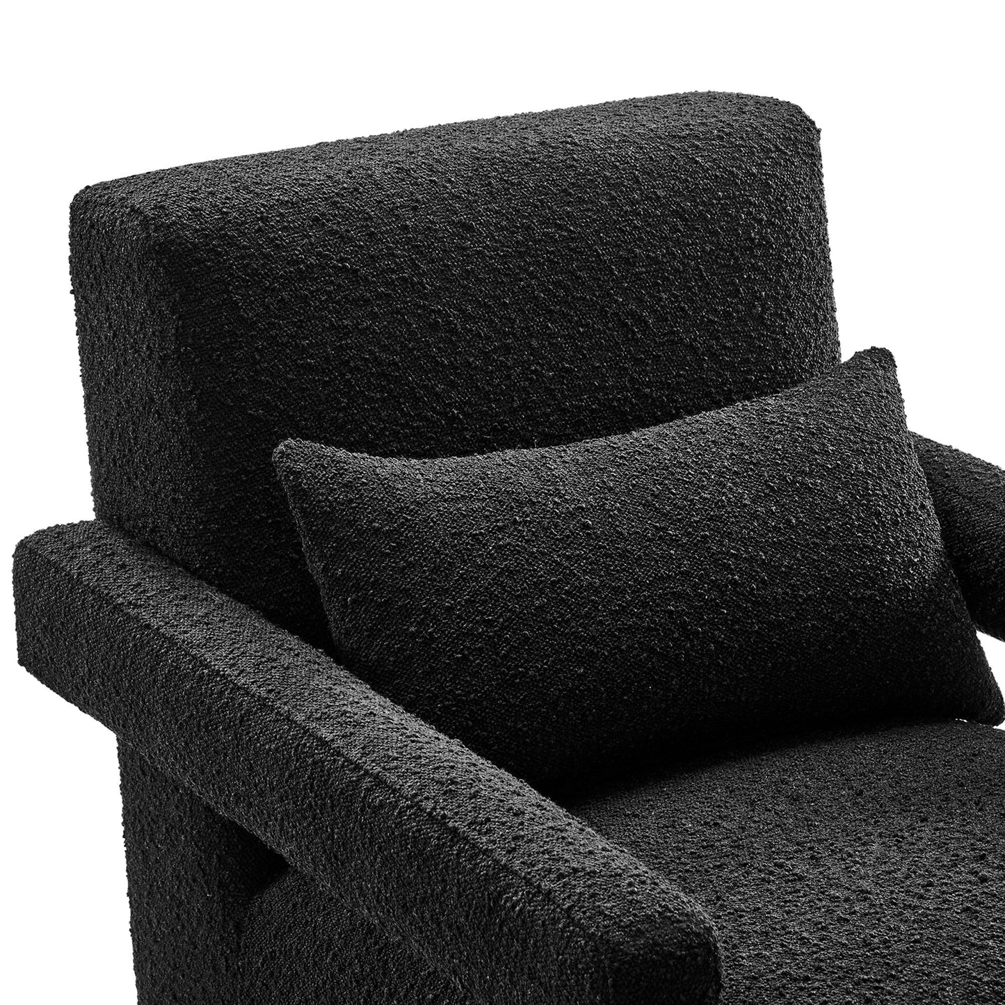Modway Outlet Mirage Boucle Upholstered Armchair by Modway Living Room Furniture Black - EEI-6475-BLK