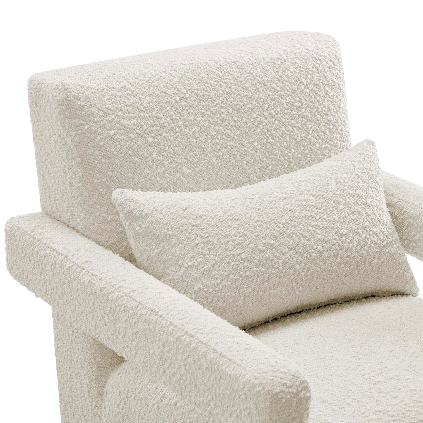 Modway - Mirage Boucle Upholstered Armchair by Modway Living Room Sofas and Armchairs White - EEI-6475-IVO