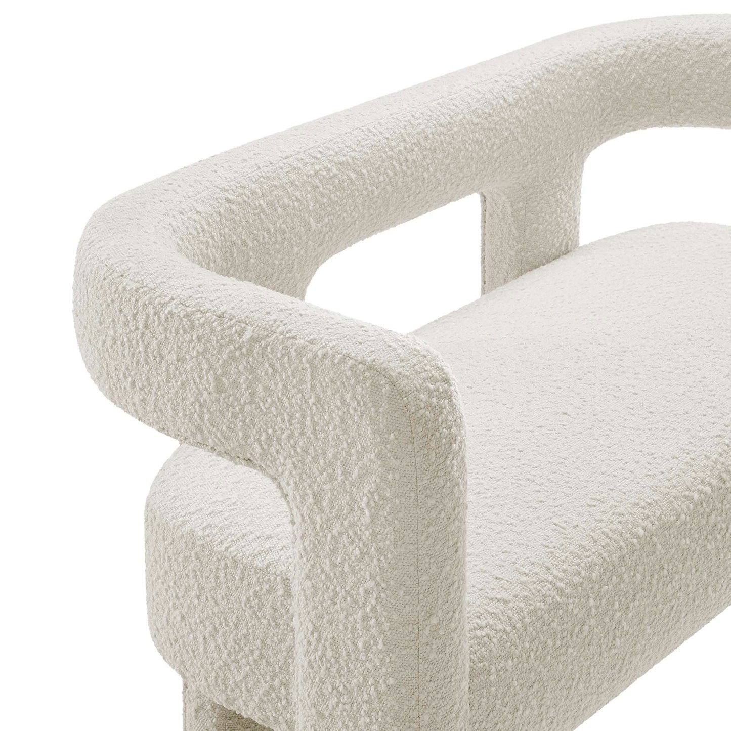 Modway - Kayla Boucle Upholstered Loveseat by Modway Living Room Sofas and Armchairs White - EEI-6477-IVO