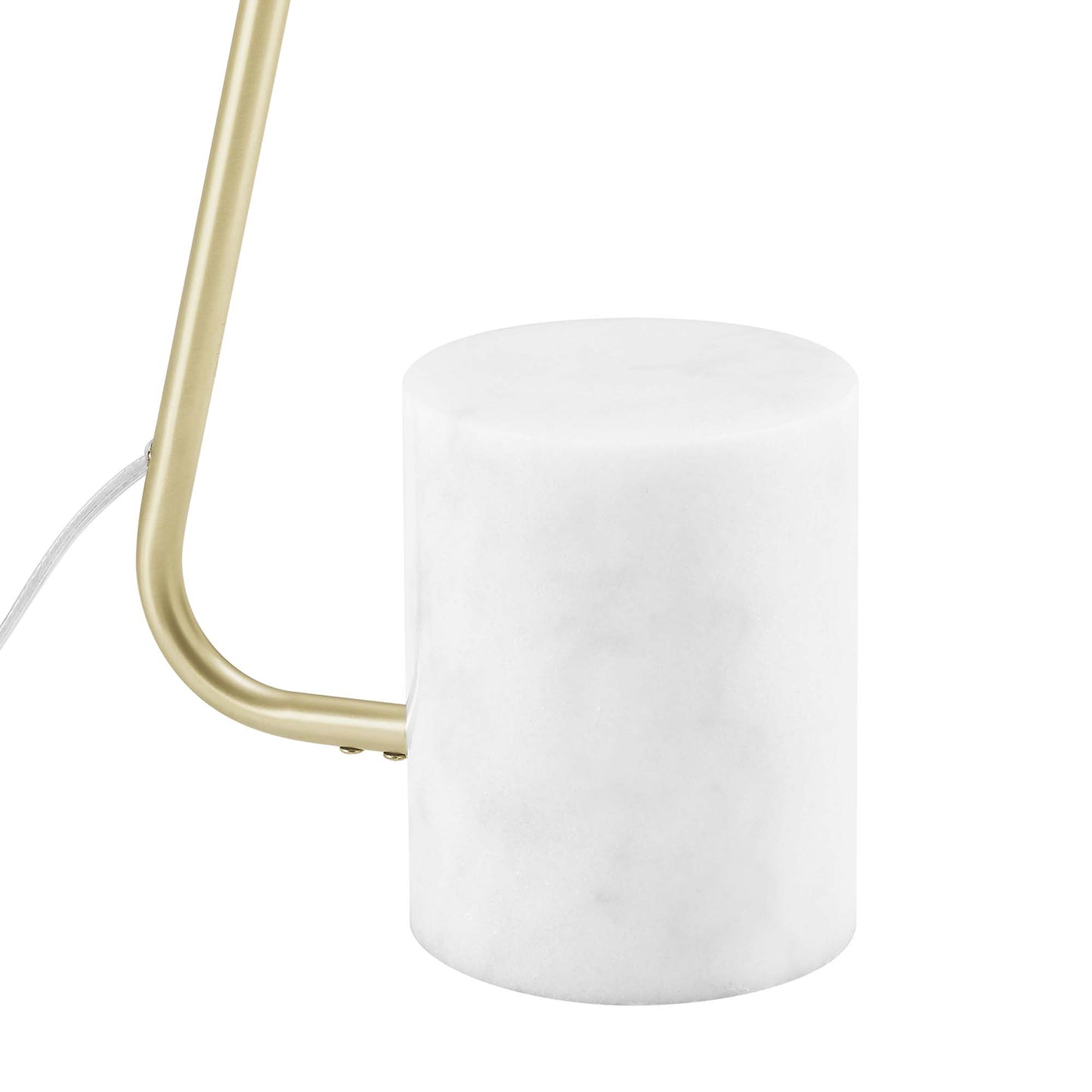 Modway Outlet Ayla Marble Base Floor Lamp by Modway Lighting Lighting Satin Brass - EEI-6531-SBR