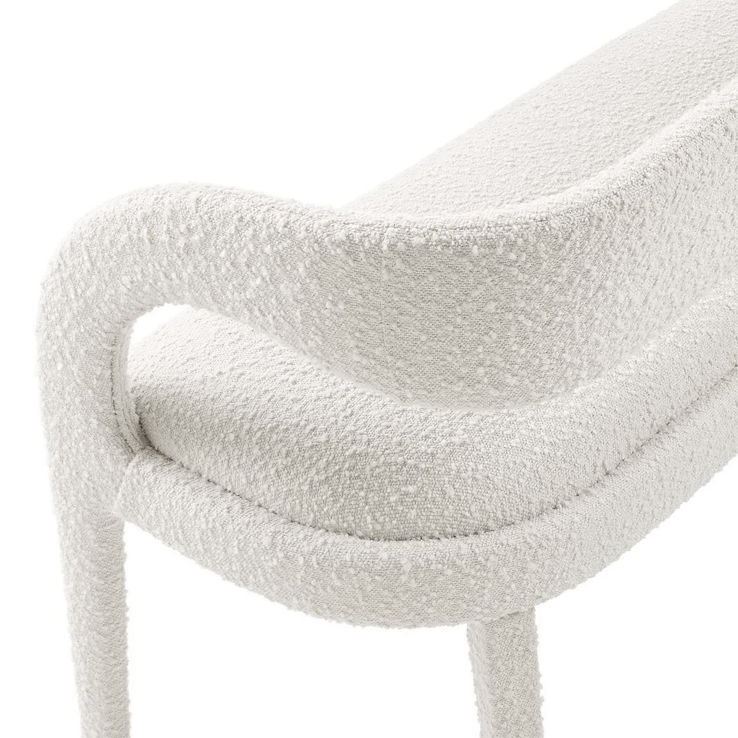 Modway - Pinnacle Boucle Fabric Accent Bench by Modway Living Room Benches and Stools White - EEI-6571-IVO