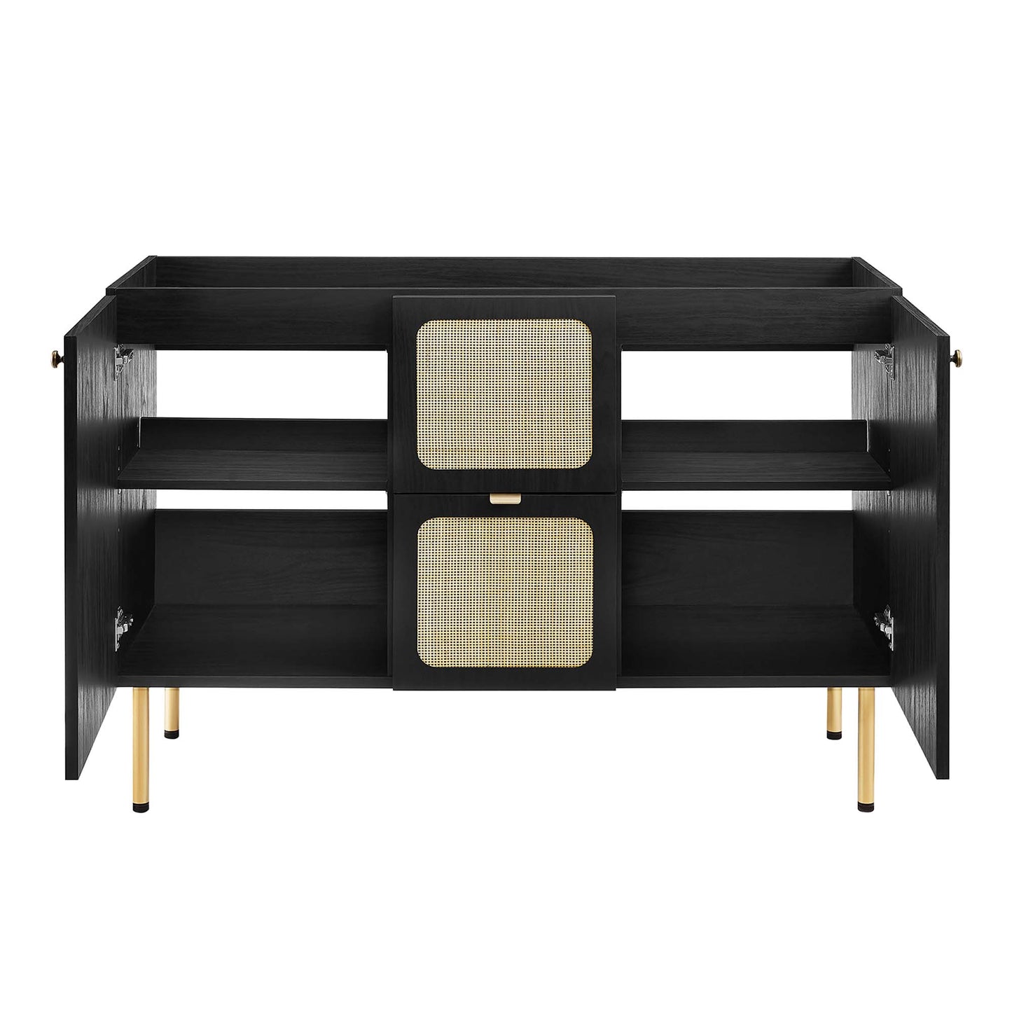 Modway Outlet Chaucer 48" Bathroom Vanity Cabinet (Sink Basin Not Included) by Modway Bathroom Furniture Black - EEI-6604-BLK