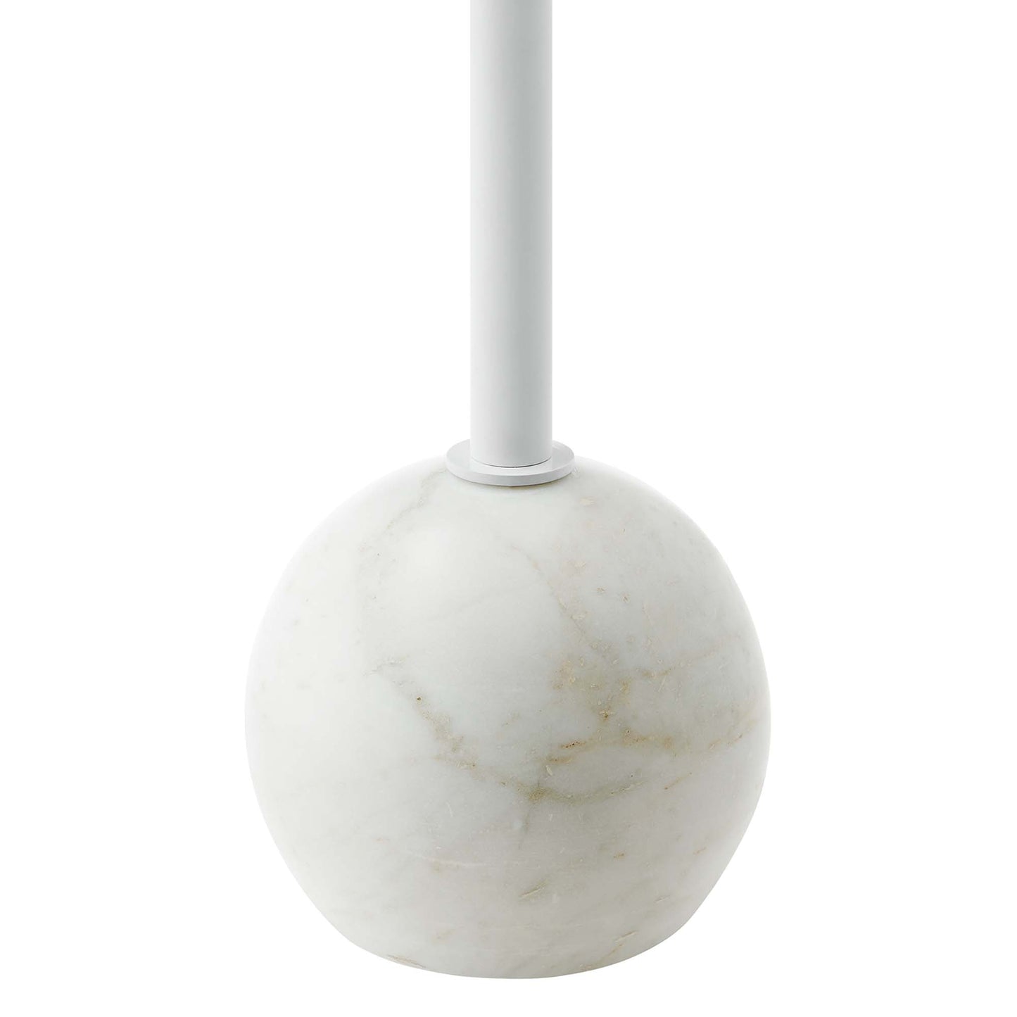 Modway - Aliza Round White Marble Side Table by Modway Living Room Tables White - EEI-6606-WHI-WHI