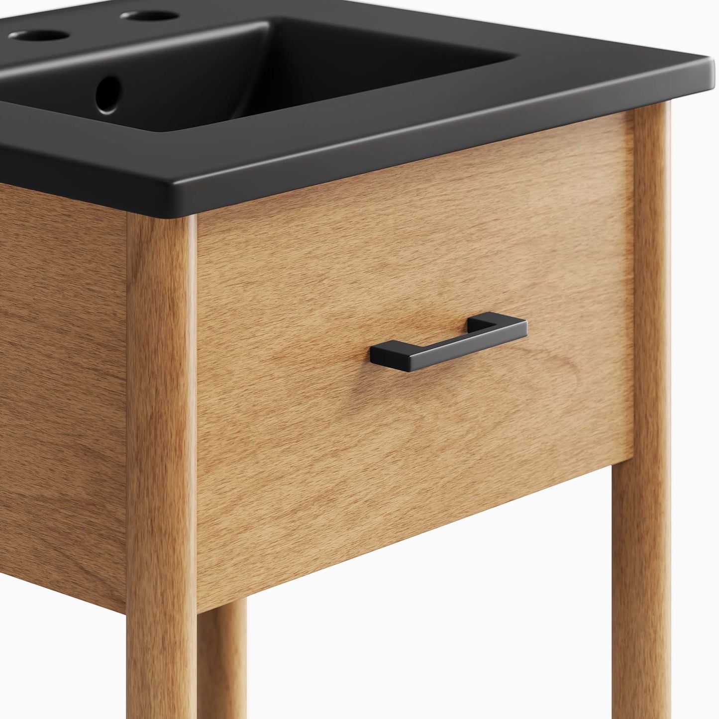 Modway - Zaire 18" Bathroom Vanity by Modway Bathroom Vanities Black - EEI-6659-NAT-BLK