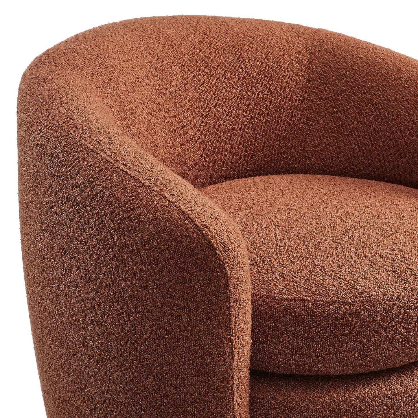 Modway - Affinity Upholstered Boucle Fabric Curved Back Armchair by Modway Living Room Sofas and Armchairs Red - EEI-6666-RUS