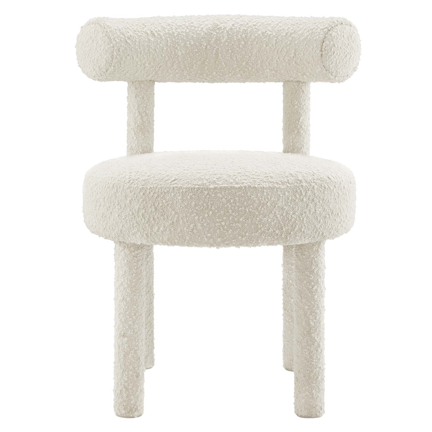 Modway - Toulouse Boucle Fabric Dining Chair Set of 2 by Modway Bar and Dining Dining Chairs White - EEI-6705-IVO