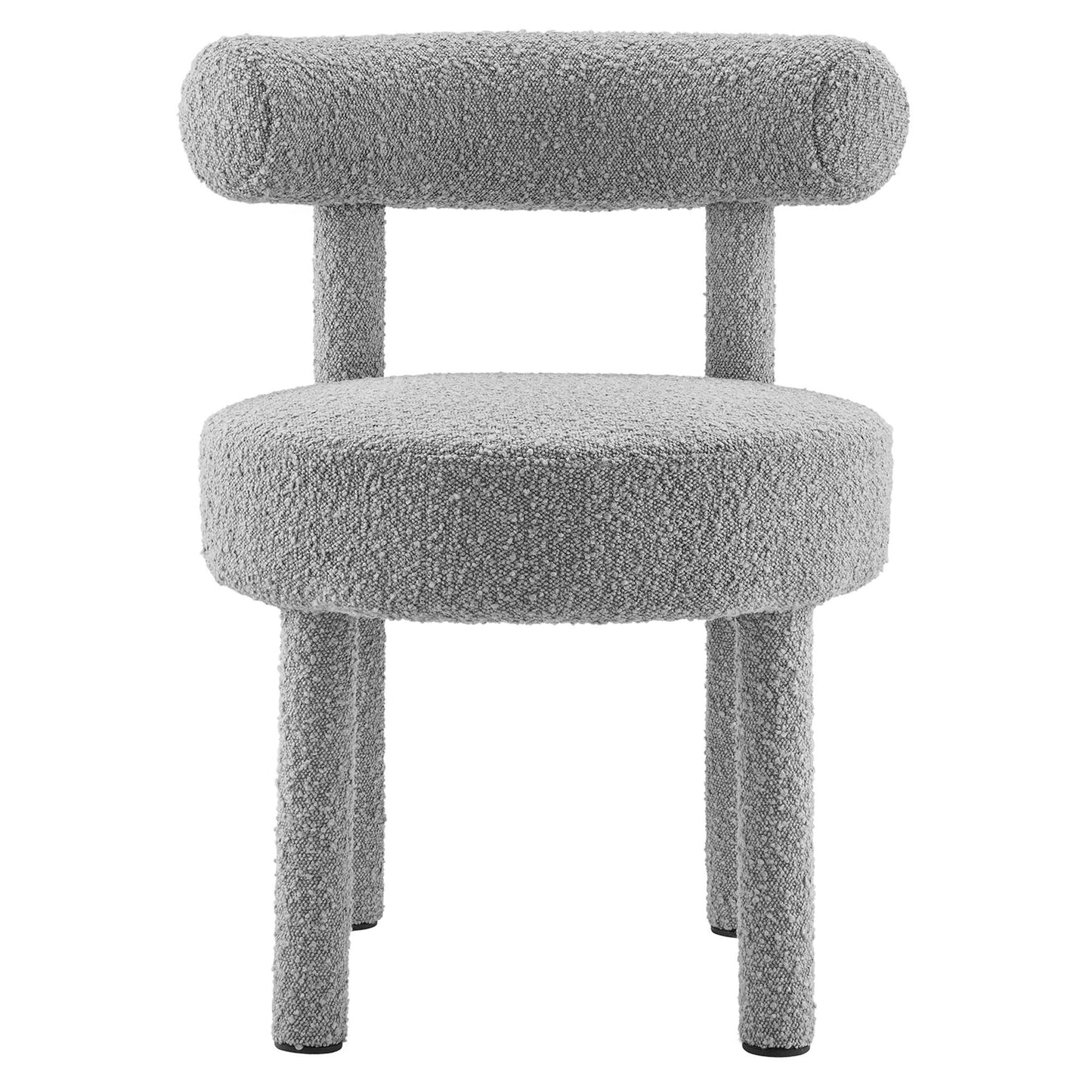Modway Outlet Toulouse Boucle Fabric Dining Chair Set of 2 by Modway Bar and Dining Furniture Light Gray - EEI-6705-LGR