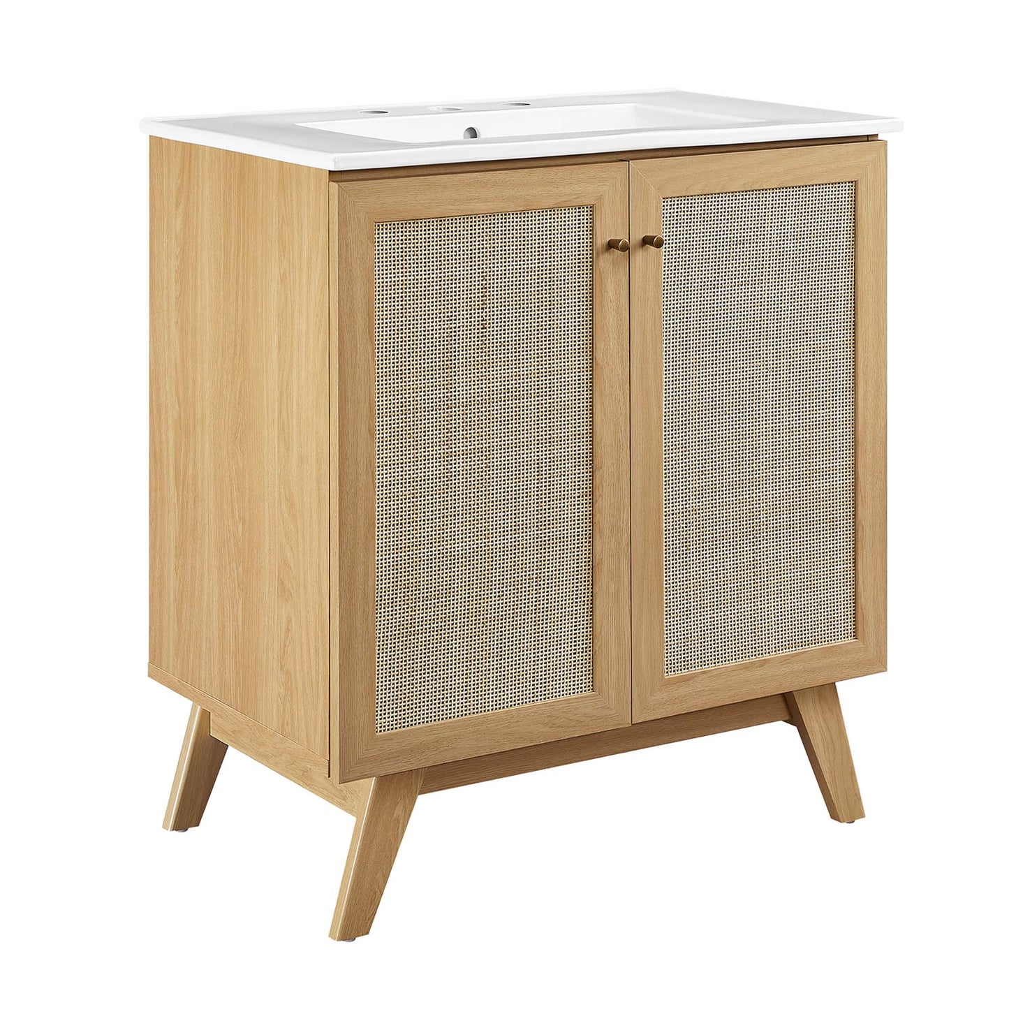 Modway Outlet Soma 30? Bathroom Vanity by Modway Bathroom Furniture Oak White - EEI-6715-OAK-WHI