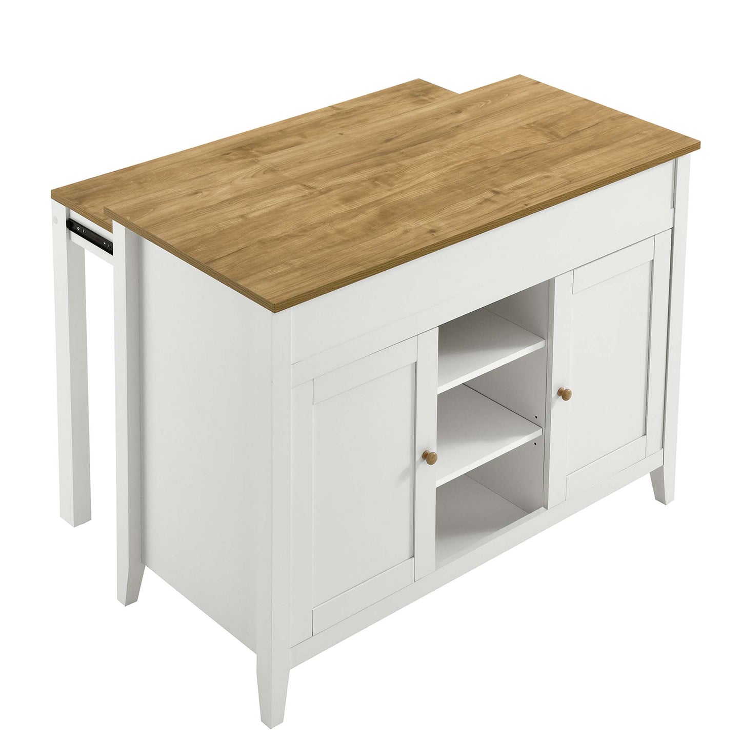 Modway - Garland Kitchen Island by Modway Bar and Dining Dining Sets White - EEI-6727-OAK-WHI