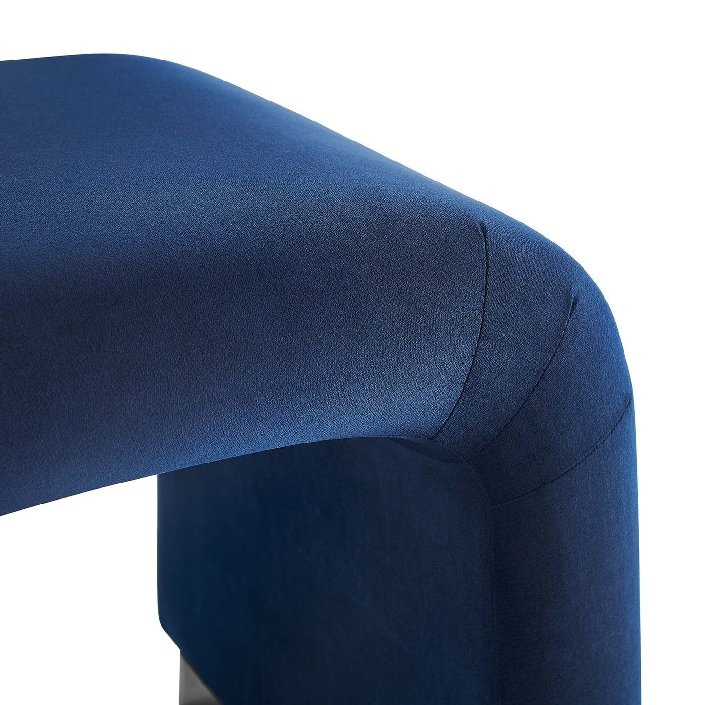 Modway - Koda Performance Velvet Waterfall Stool by Modway Living Room Sofas and Armchairs Blue - EEI-6733-BLK-MID